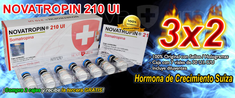 Novatropin 210 UI Hormona Suiza al 3x2!