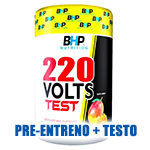 BHP 220 Volts + Test Ultra - Poderoso pre-entreno con creatina y aumentador de Testo - Recibe 220 voltios de pura energa y poder! ahora con precursor de testosterona